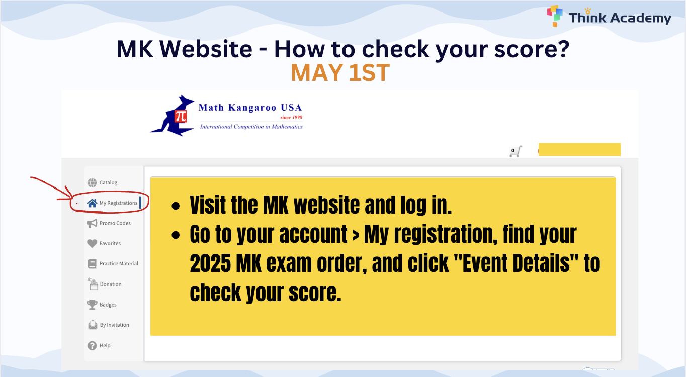 Think Academy - How to check the Math Kangaroo 2025 score