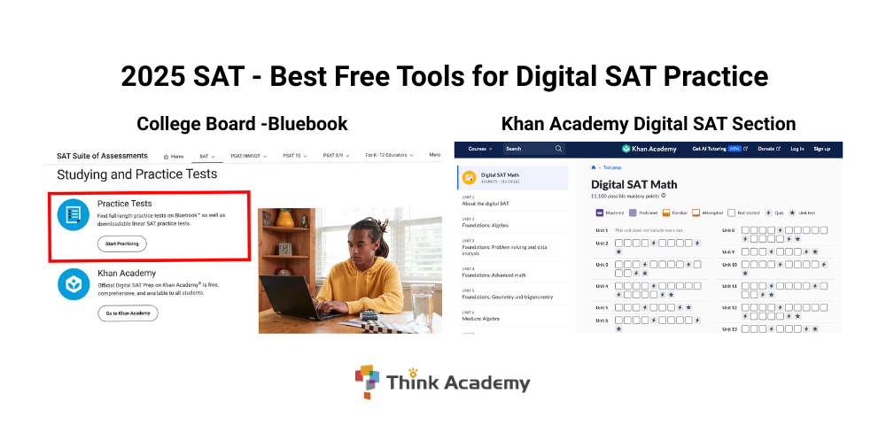 Think Academy - 2025 SAT Best Free Tools for Digital SAT Practice