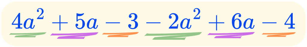 Think Academy - Algebra 1 Addition and Subtraction of Polynomials Example 2