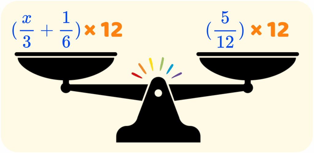 Think Academy - How to solve equations with fractions step 1 - LCD