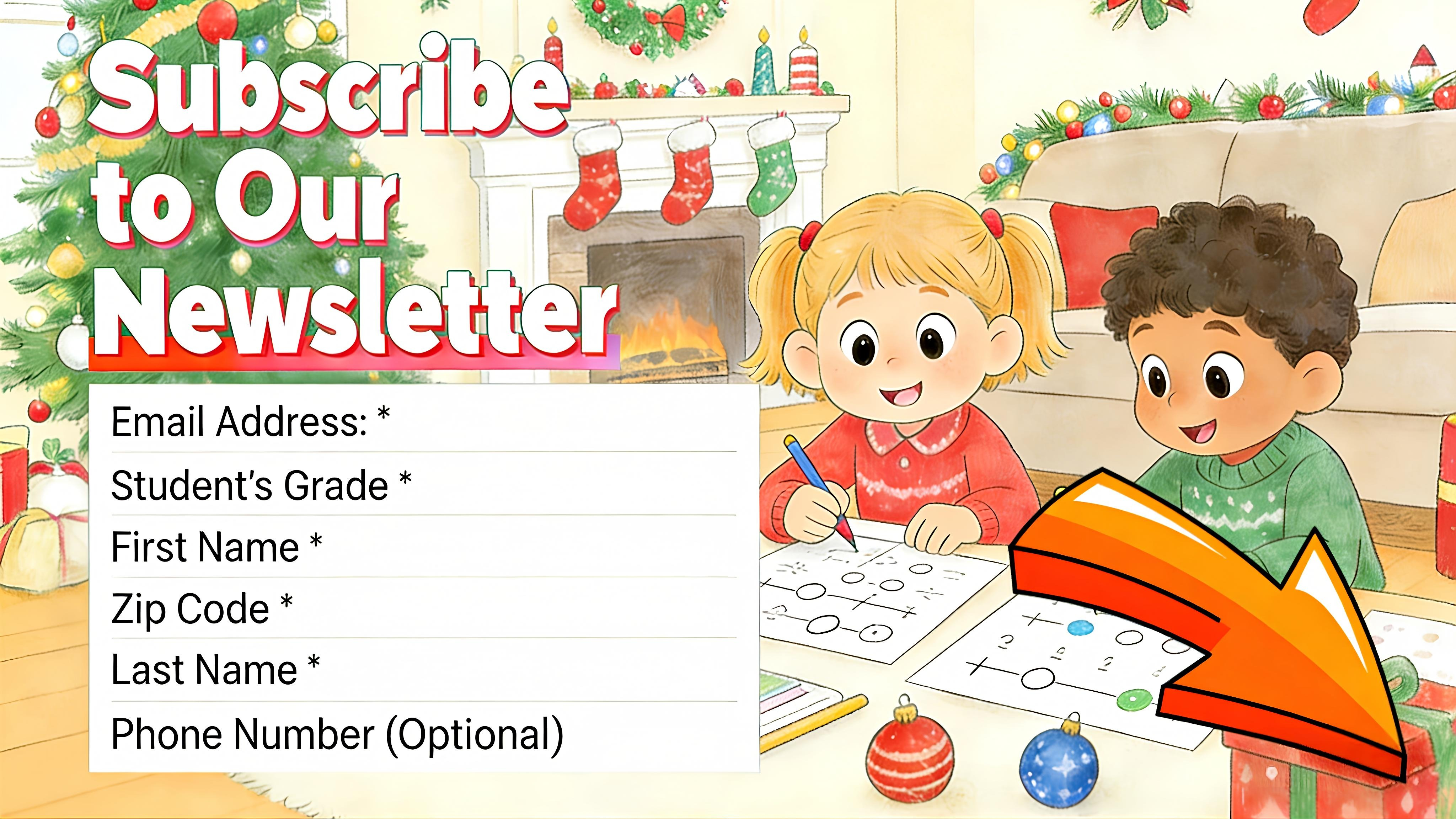 Christmas Ornament Math Activities for Kids at Home - Newsletter Subscribe