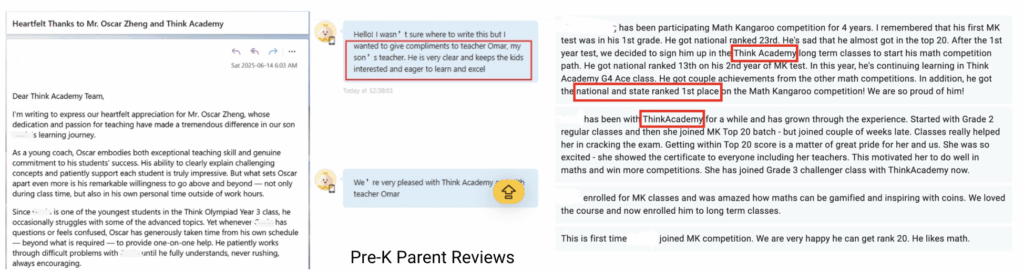 Pre-K Parent Reviews