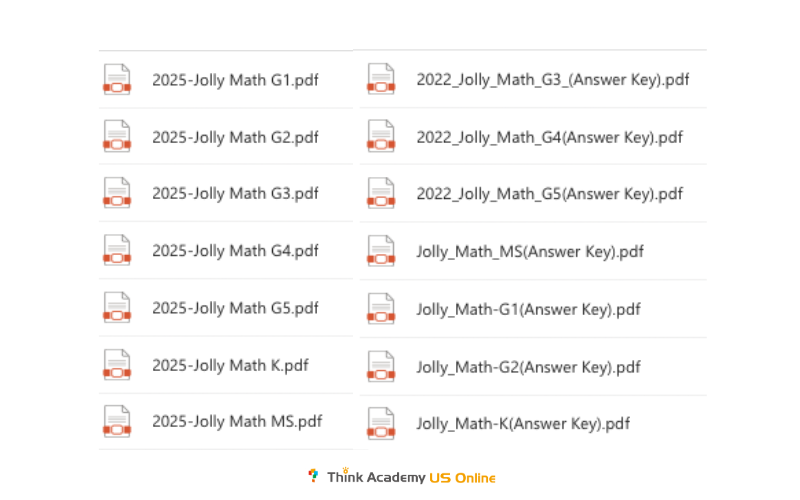Think Academy Jolly Math Worksheets - Free Download for 2025 Christmas