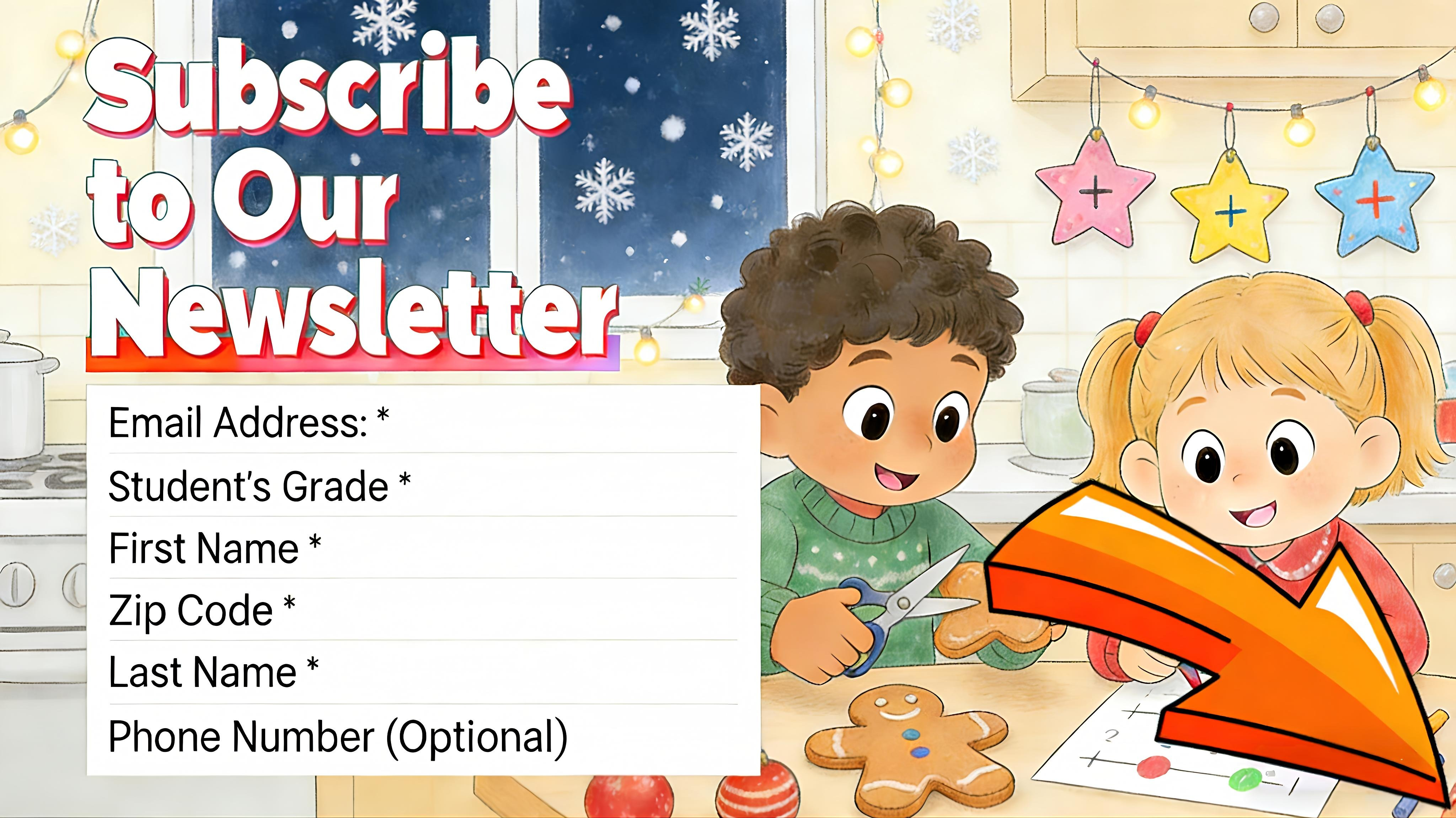 Unlock Learning- Christmas Math Escape Room Ideas for Kids - Subscribe Newsletter