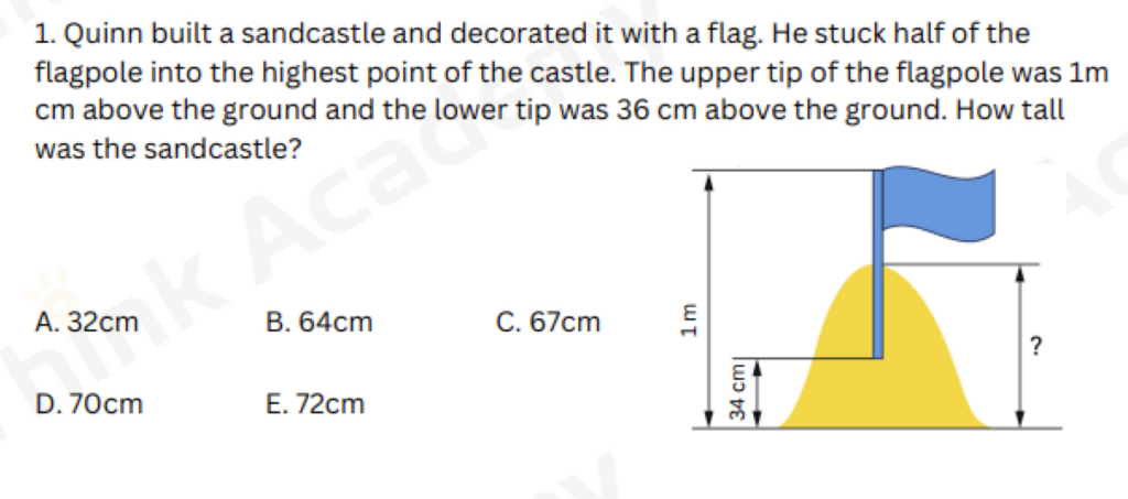 Math Kangaroo practice question 9