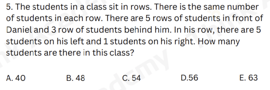 Math Kangaroo Lv3-4- 4-Point Sample Question - Enumeration Problem